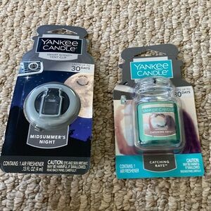 Yankee candle set of 2 car air fresheners